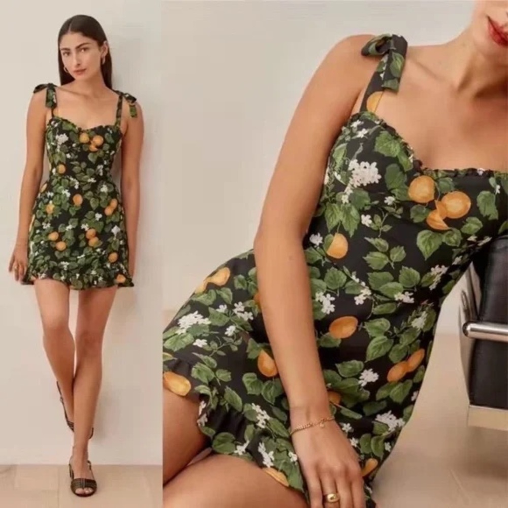 Reformation Christine Dress in Clementine - size 2